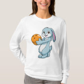 Kaninchen im Bowling mit Bowlingball T-Shirt (Vorderseite)