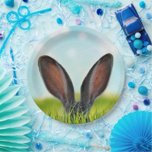 Kaninchen im Gras Pappteller (Party)