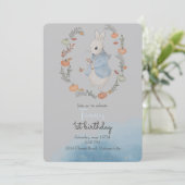 Kaninchen im Herbst Einladung (Stehend Vorderseite)