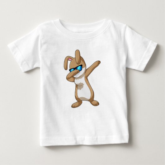 Kaninchen im Hip Hop Dance Dab Baby T-shirt (Vorderseite)