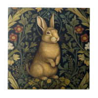 Kaninchen im Jugendstil des Waldes