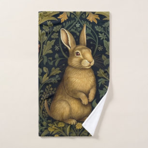 Kaninchen im Jugendstil des Waldes Handtuch