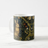 Kaninchen im Jugendstil des Waldes Kaffeetasse (Vorderseite Links)