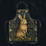 Kaninchen im Jugendstil des Waldes Schürze<br><div class="desc">Kaninchen im Jugendstil des Waldes,  William Morris inspirierte Kunst.</div>