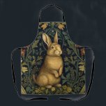 Kaninchen im Jugendstil des Waldes Schürze<br><div class="desc">Kaninchen im Jugendstil des Waldes,  William Morris inspirierte Kunst.</div>