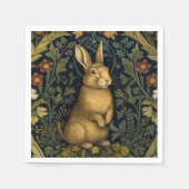 Kaninchen im Jugendstil des Waldes Serviette (Vorderseite)