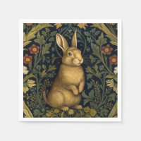 Kaninchen im Jugendstil des Waldes