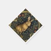 Kaninchen im Jugendstil des Waldes Serviette (Ecke)