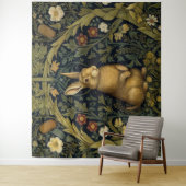 Kaninchen im Jugendstil des Waldes Wandteppich (Beispiel)