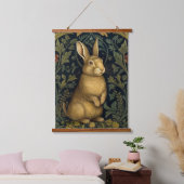 Kaninchen im Jugendstil des Waldes Wandteppich Mit Holzrahmen (Schlafzimmer)