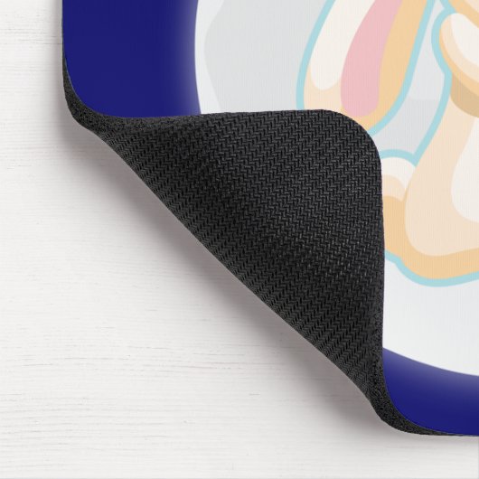 Kaninchen im Mond Mousepad (Ecke)