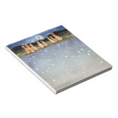 Kaninchen im Mond Starry Night Bunny Blue Animal Notizblock (angewinkelt)