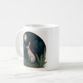 Kaninchen im Mondlicht Kaffeetasse (Vorderseite Links)
