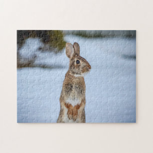 Kaninchen im Schnee Puzzle