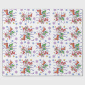 Kaninchen im Strumpf-Weihnachtsverpackungs-Papier Geschenkpapier (Flach)