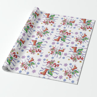 Kaninchen im Strumpf-Weihnachtsverpackungs-Papier Geschenkpapier