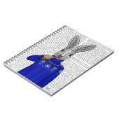 Kaninchen im Sweater 2 Notizblock (Linke Seite)