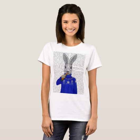 Kaninchen im Sweater 2 T-Shirt (Vorne ganz)