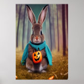 Kaninchen im Wald | AI Art Poster (Vorne)