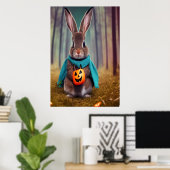 Kaninchen im Wald | AI Art Poster (Heimbüro)