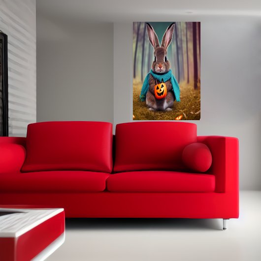Kaninchen im Wald | AI Art Poster