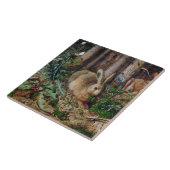 Kaninchen im Wald Fliese (Seite)