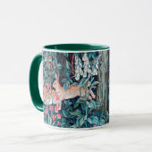Kaninchen im Wald, William Morris, Art Nouveau Tasse (Vorderseite Links)