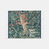 Kaninchen im Wald - William Morris Fleecedecke (Vorderseite (Horizontal))