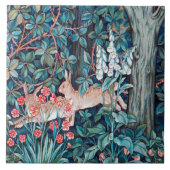 Kaninchen im Wald, William Morris Fliese (Vorderseite)