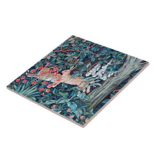 Kaninchen im Wald, William Morris Fliese (Seite)
