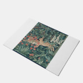 Kaninchen im Wald - William Morris Fußmatte (Schrägansicht)