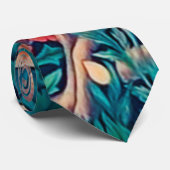 Kaninchen im Wald, William Morris Krawatte (Gerollt)