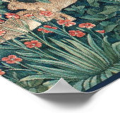Kaninchen im Wald - William Morris Poster (Ecke)