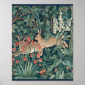 Kaninchen im Wald - William Morris Poster (Vorne)