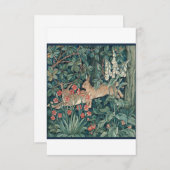 Kaninchen im Wald - William Morris Save The Date (Vorne/Hinten)