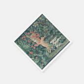 Kaninchen im Wald - William Morris Serviette (Ecke)