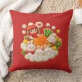 Kaninchen im Winter Kissen (Decke)