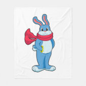 Kaninchen im Winter mit Scarf Fleecedecke (Vorderseite)