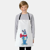 Kaninchen im Winter mit Scarf Schürze (Getragen)