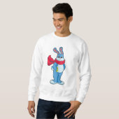 Kaninchen im Winter mit Scarf Sweatshirt (Vorne ganz)