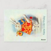 Kaninchen in Alice im Wunderland ~ Postkarte (Rückseite)