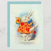 Kaninchen in Alice-Märchenland ~ Einladung (Vorne/Hinten)