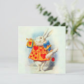 Kaninchen in Alice Wonderland ~ Einladung (Stehend Vorderseite)