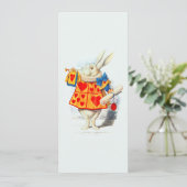 Kaninchen in Alice Wonderland ~ Einladung (Stehend Vorderseite)