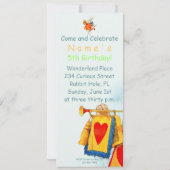 Kaninchen in Alice Wonderland ~ Einladung (Rückseite)