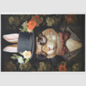 Kaninchen in Anzug und Hut 2 Dekoupage Paper Seidenpapier (Vorderseite)