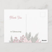 Kaninchen in Blume Danke Postkarte (Rückseite)