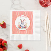 Kaninchen in Blume Es ist eine Girl Baby Dusche Serviette (Beispiel)