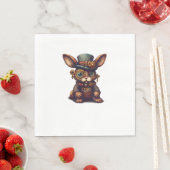 Kaninchen in Dampfantrieb, dynamischer Hasen Serviette (Beispiel)