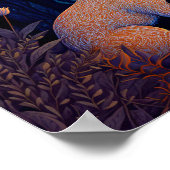 Kaninchen in der Nacht Poster (Ecke)